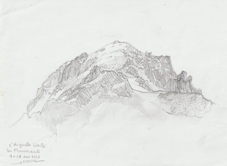 L'Aiguille Verte vue depuis Les Frasserants