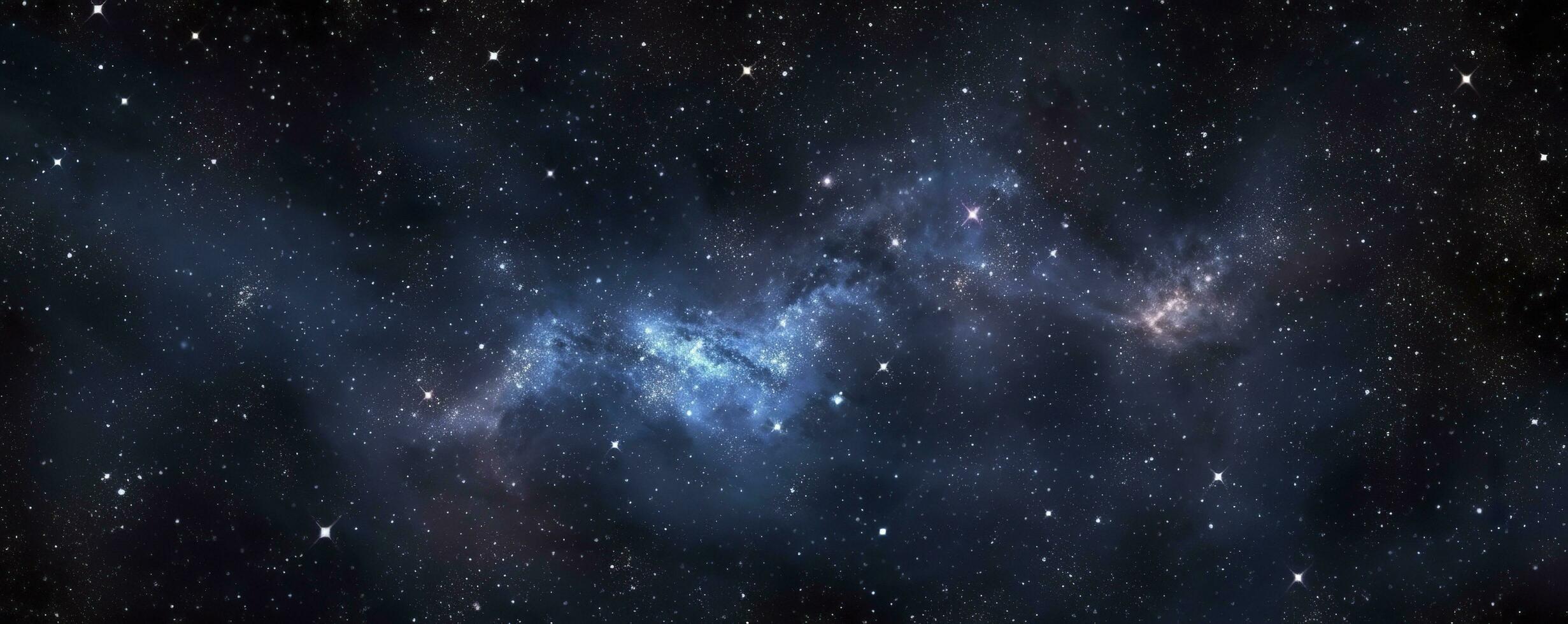 a of very dark starry night space taken from james webb space telescope night sky dark black and dark blue tone nebula ai generative free photo